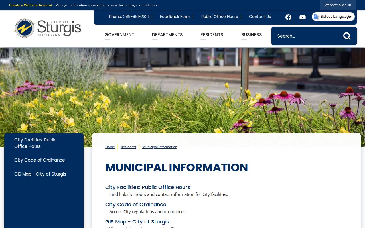 Sturgis court record routing context from municipal information